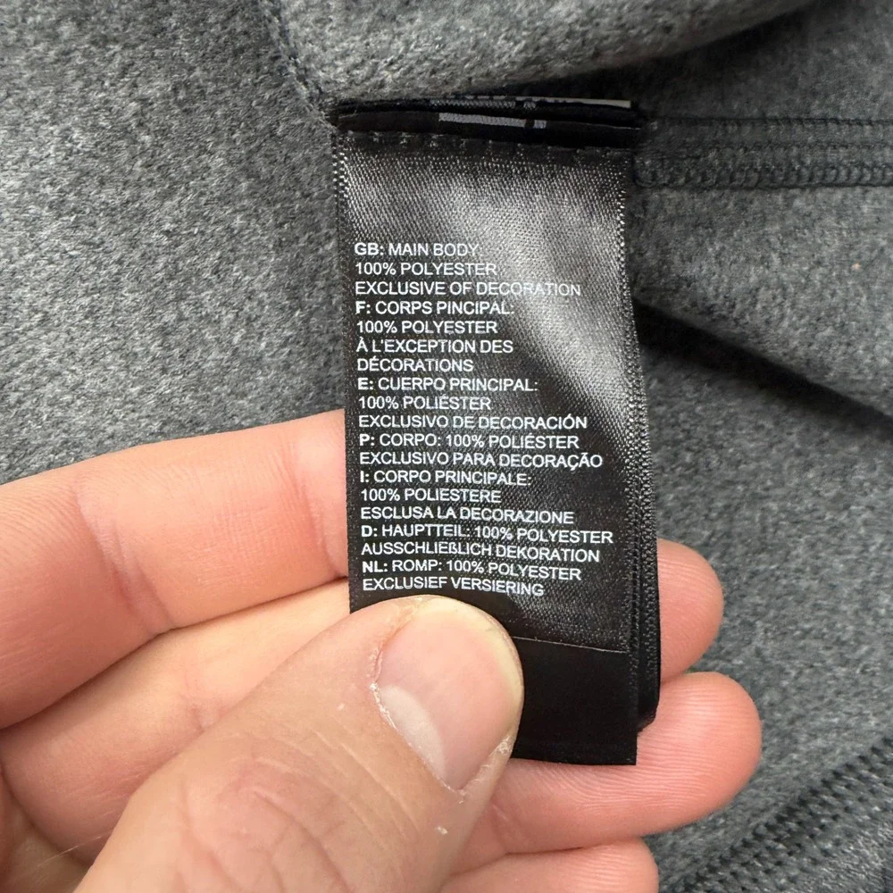 The North Face Mens Gray The Roosevelt Group 1/4 Zip Pullover Fleece XL‎